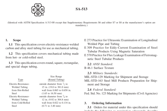 ASME SA-513 pdf free download